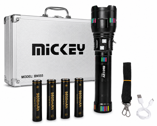 Lampe Torche LED Professionnelle Rechargeable 39200mAh – Zoom 3KM